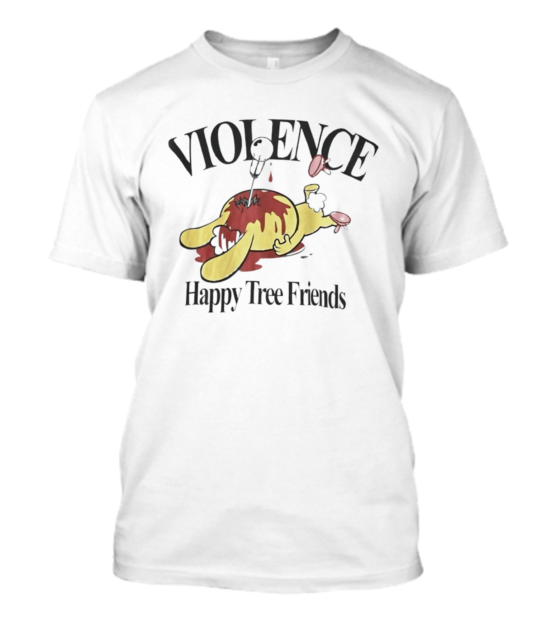 Violence Happy Tree Friends Cartoon Dark Humor Bloodied Scene T-Shirt