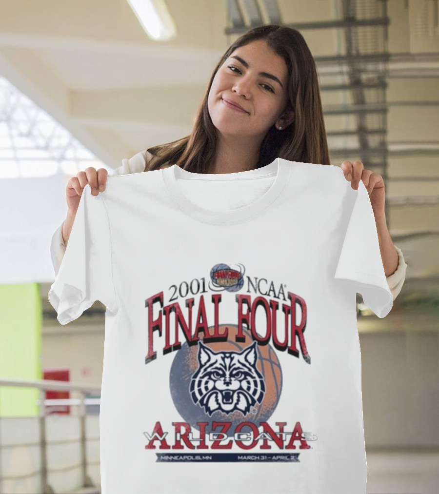 2001 NCAA Final Four Arizona March 31 April 2 Minneapolis T-Shirt