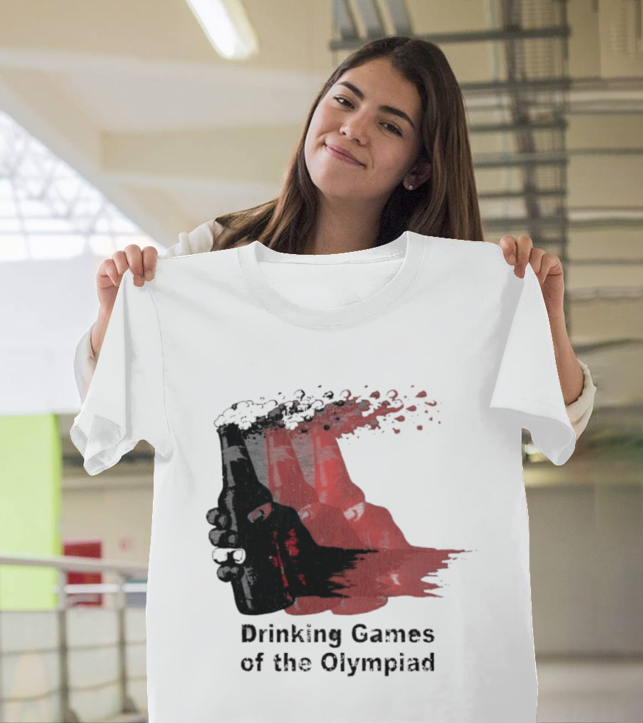 Drinking Games Of The Olympiad Pixelated Beer Splash T-Shirt