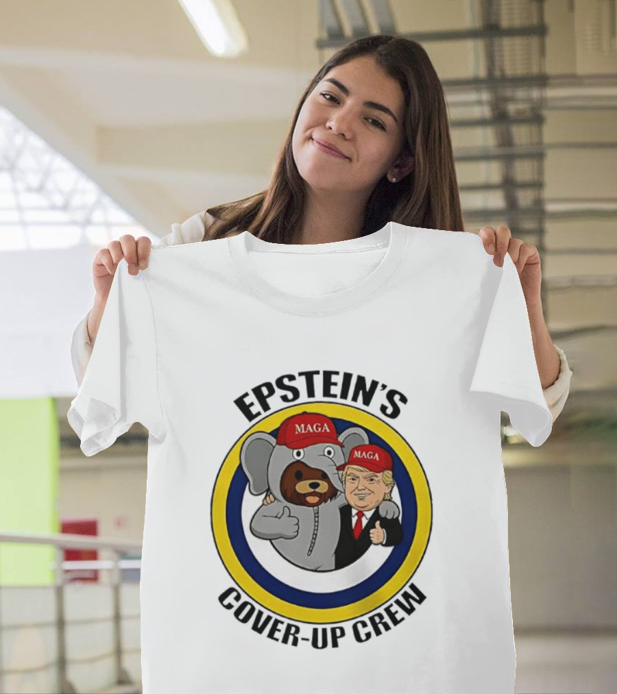Epstein's Cover Up Crew MAGA Elephant Trump Caricature T-Shirt