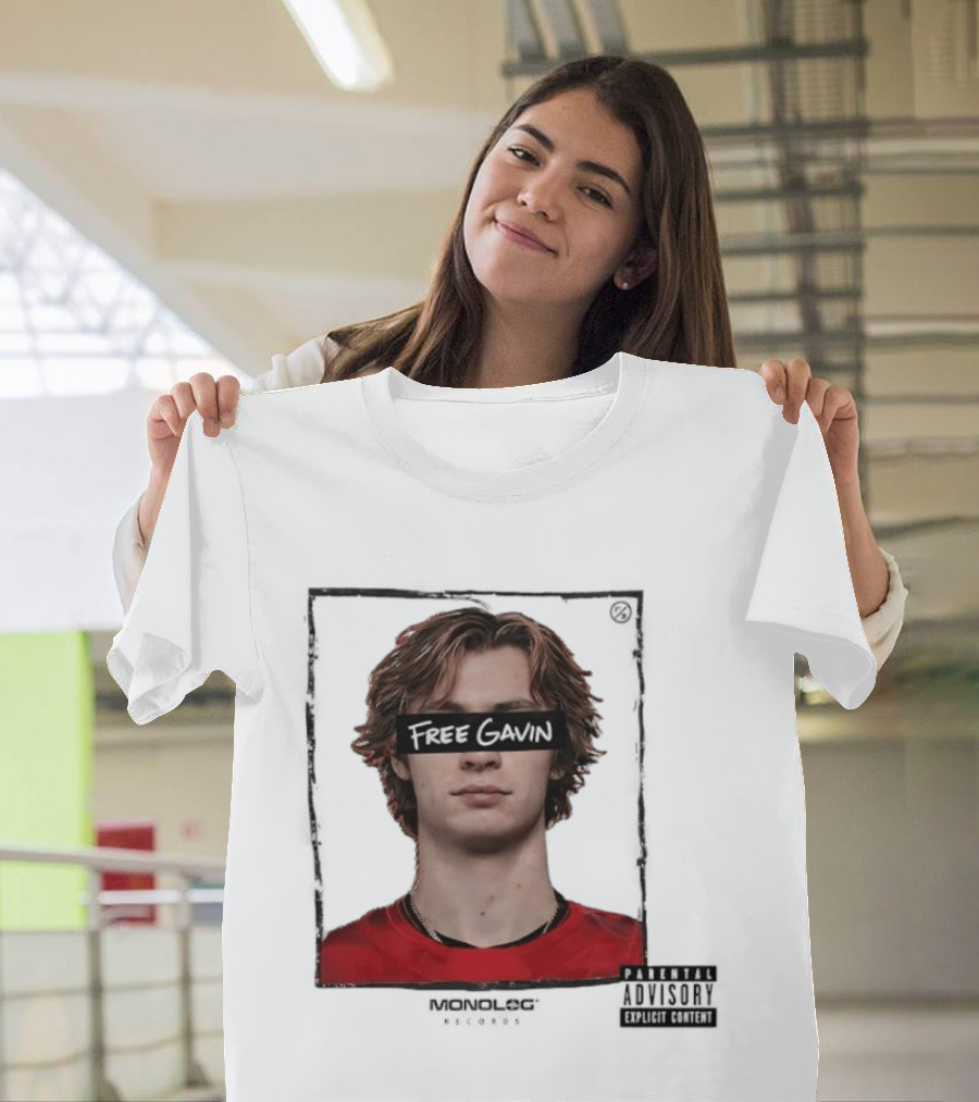 Free Gavin Mopnolog Records Parental Advisory Explicit Content T-Shirt