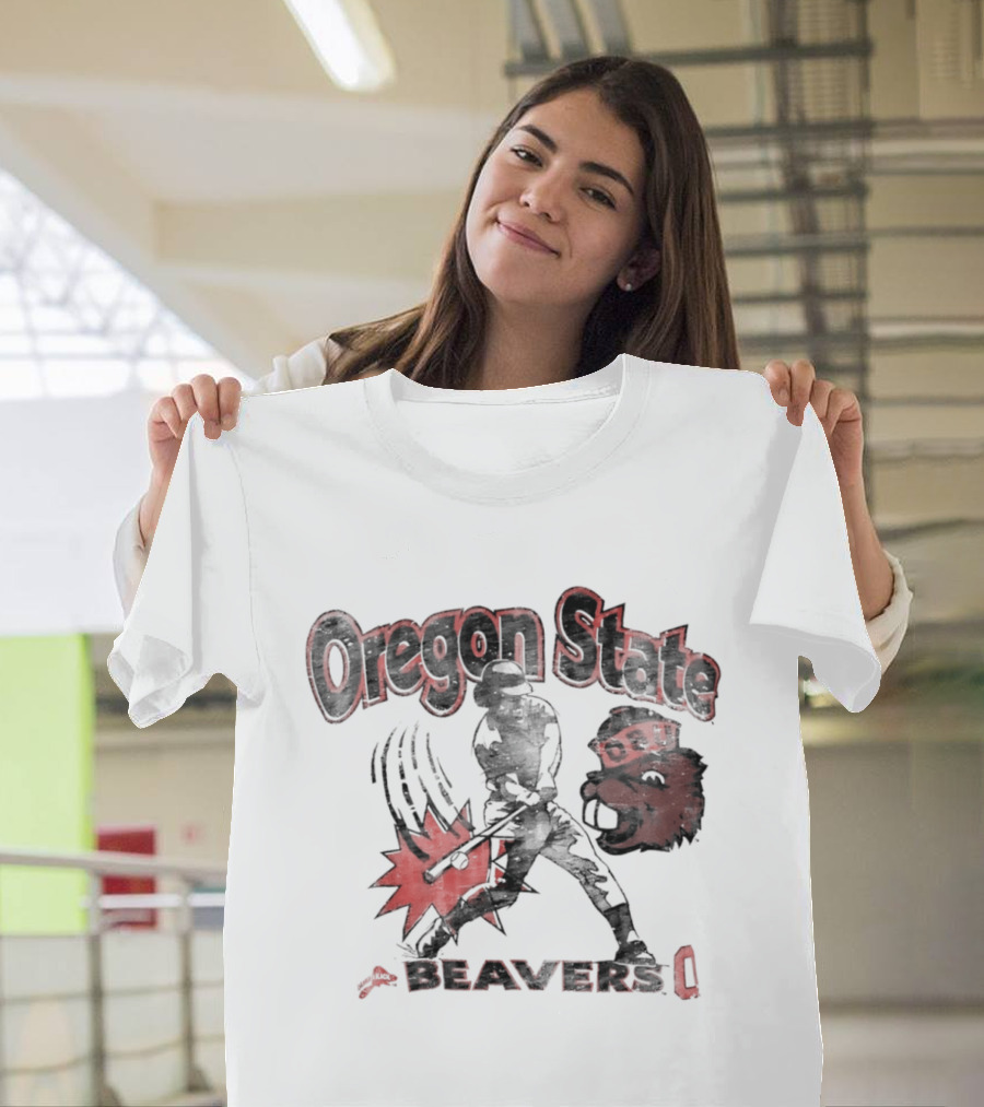 Oregon State Beavers OSU Baseball Player T-Shirt