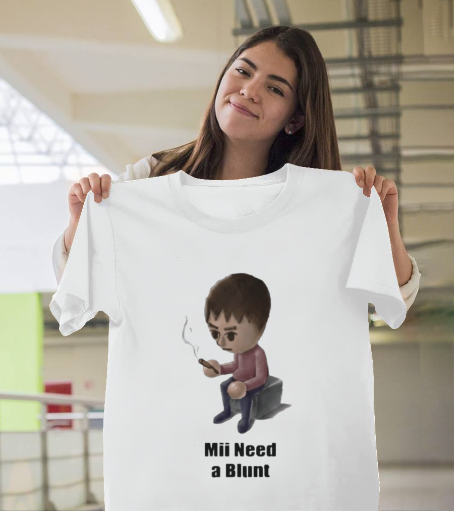 Mii Need A Blunt Smoking Character Gaming Twist T-Shirt
