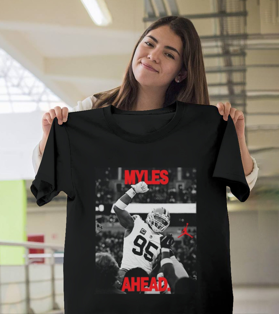 Myles Garrett Cleveland Browns 95 X Jordan Myles Ahead T-Shirt