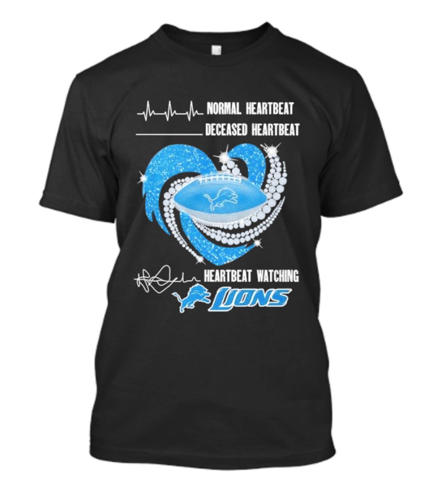 Normal Heartbeat Deceased Heartbeat Heartbeat Ing Lions T-Shirt