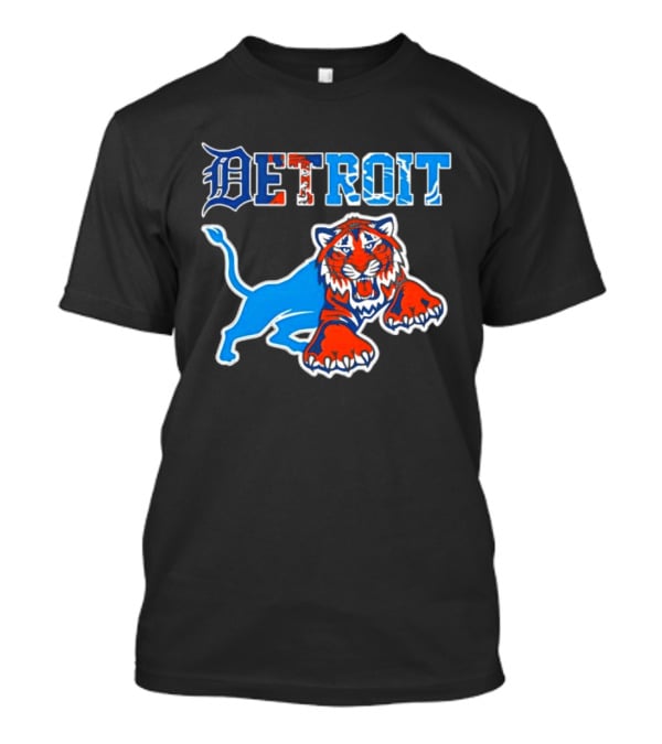 Detroit Tigers Lions Collaboration Fan Gear T-Shirt