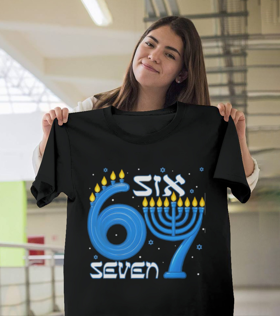 Hanukkah Menorah Six 7 Celebration T-Shirt