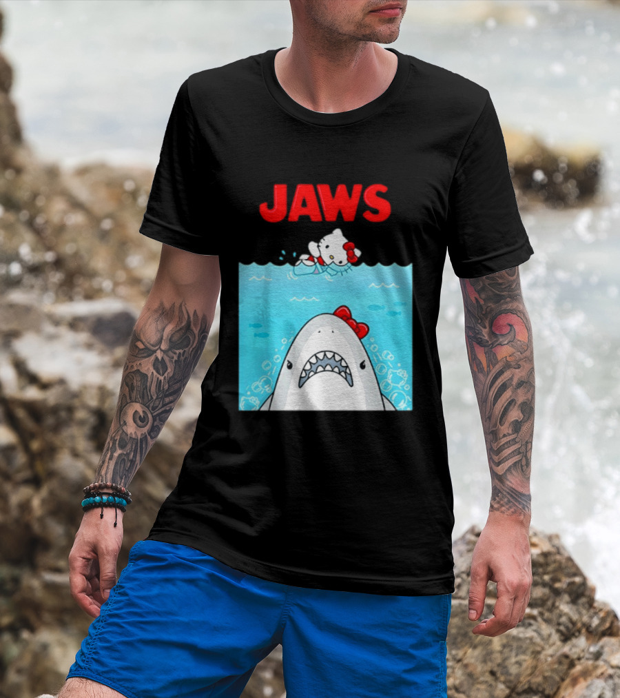 Hello Kitty Jaws Universal Studios Collaboration T-Shirt