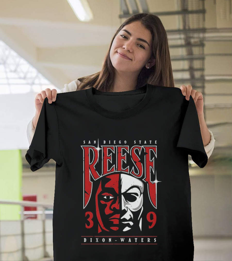San Diego State Reese Dixon Waters 39 Bicolor Face T-Shirt