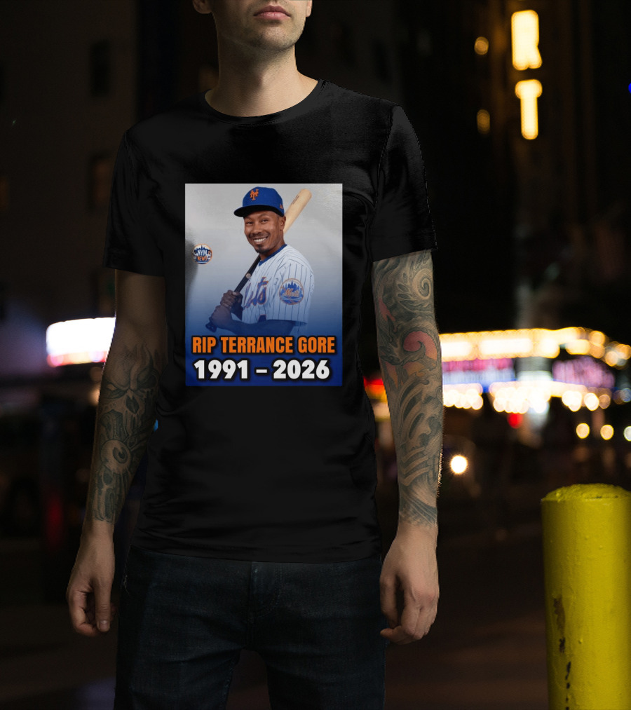 Rip Terrance Gore Mets Tribute 1991 2026 NYM News Baseball T-Shirt