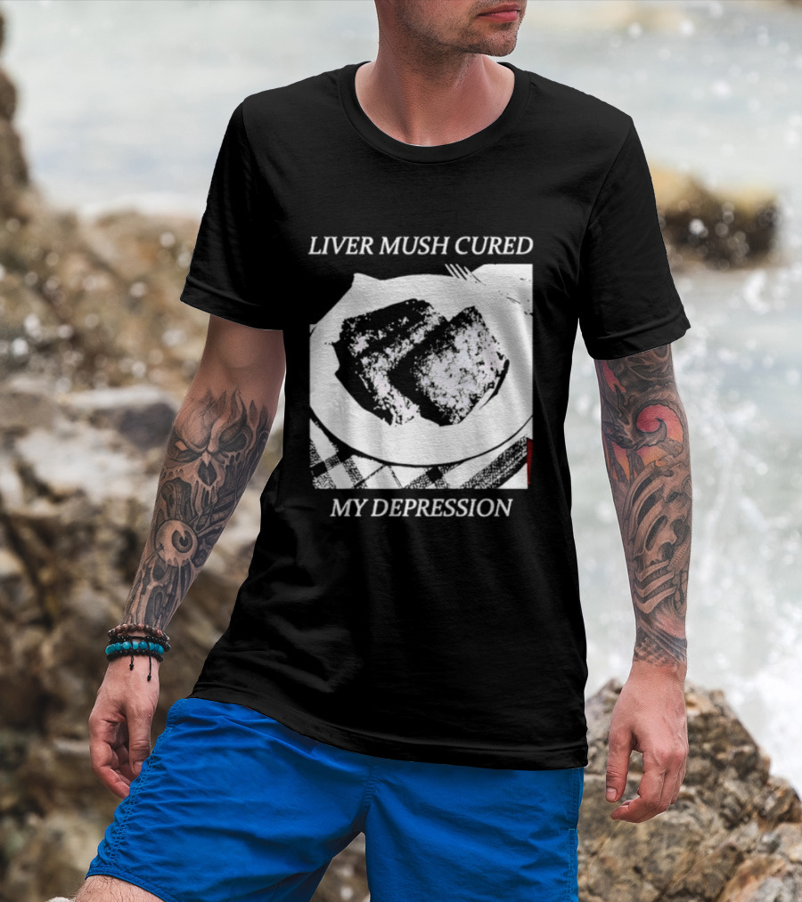 Liver Mush Cured My Depression By Graham Irvin Plate T-Shirt