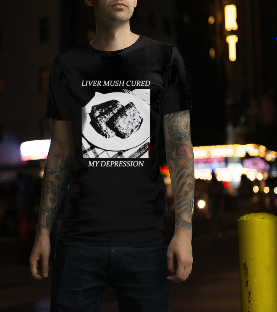 Liver Mush Cured My Depression By Graham Irvin Plate T-Shirt
