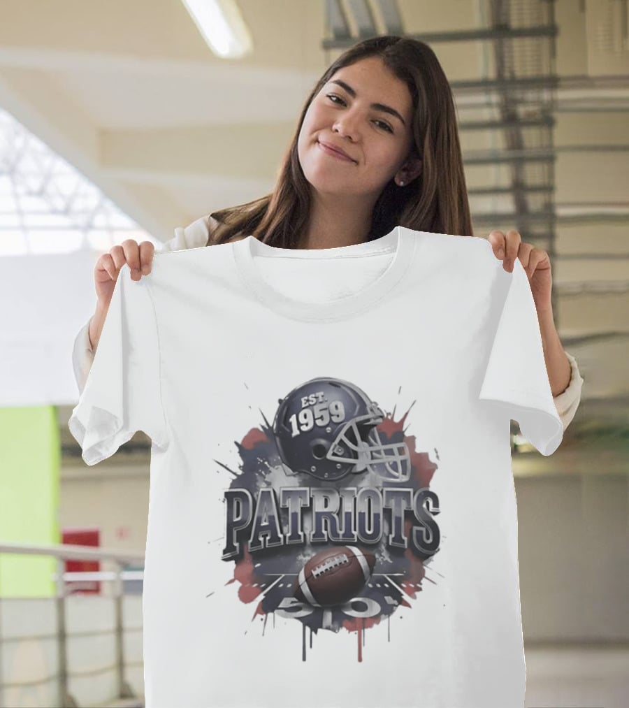 New England Patriots Est 1959 Football Helmet T-Shirt