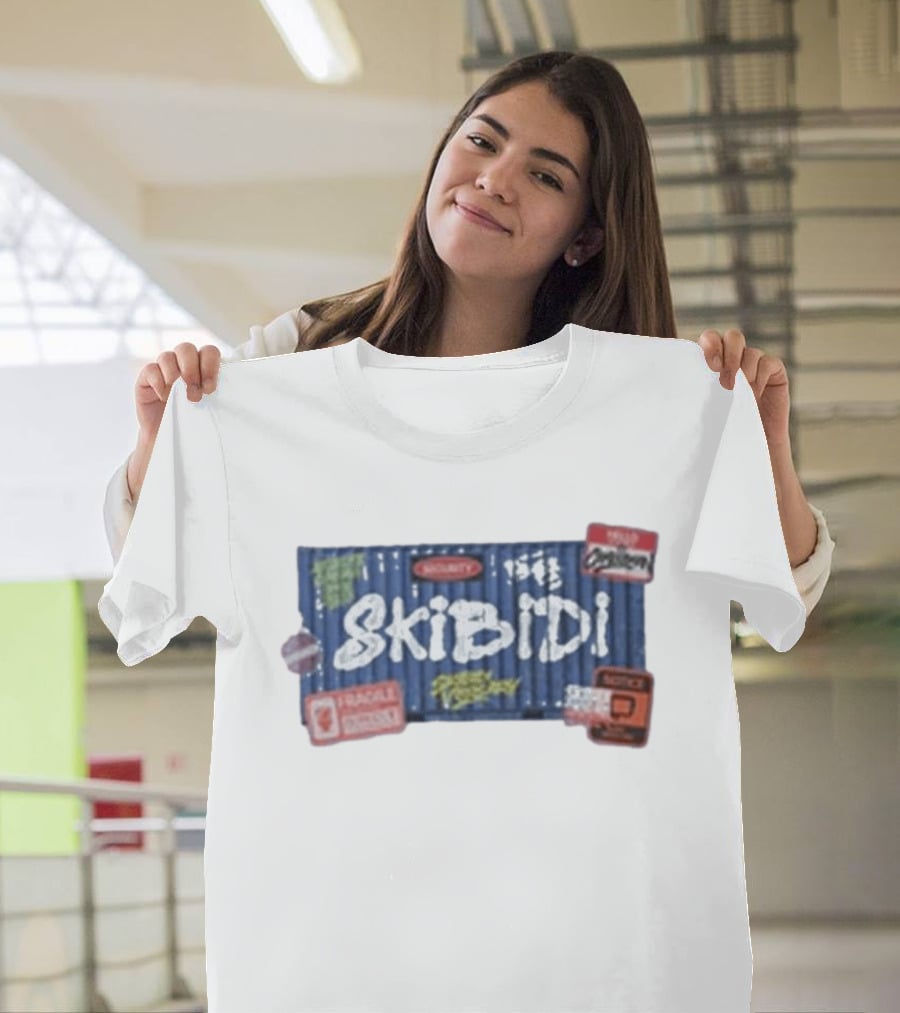 Skibidi Toilet Skibidi Crate Warning Cargo Express 100% Organic T-Shirt