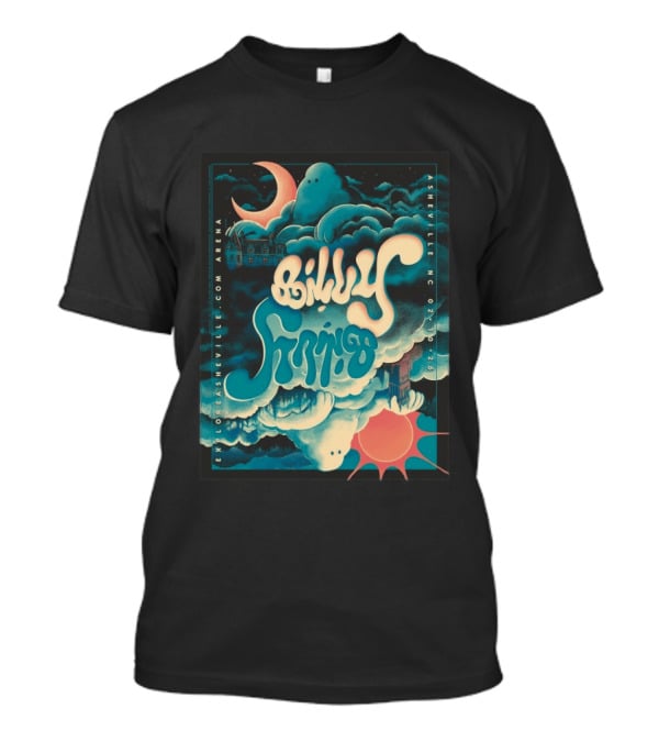 Billy Strings Tour Asheville NC February 10 2026 ExploreAsheville Arena Moon Clouds T-Shirt