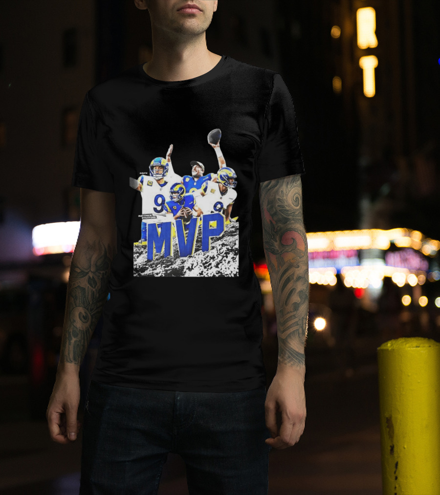 Matthew Stafford Los Angeles Rams MVP 2025 Number 9 Football T-Shirt