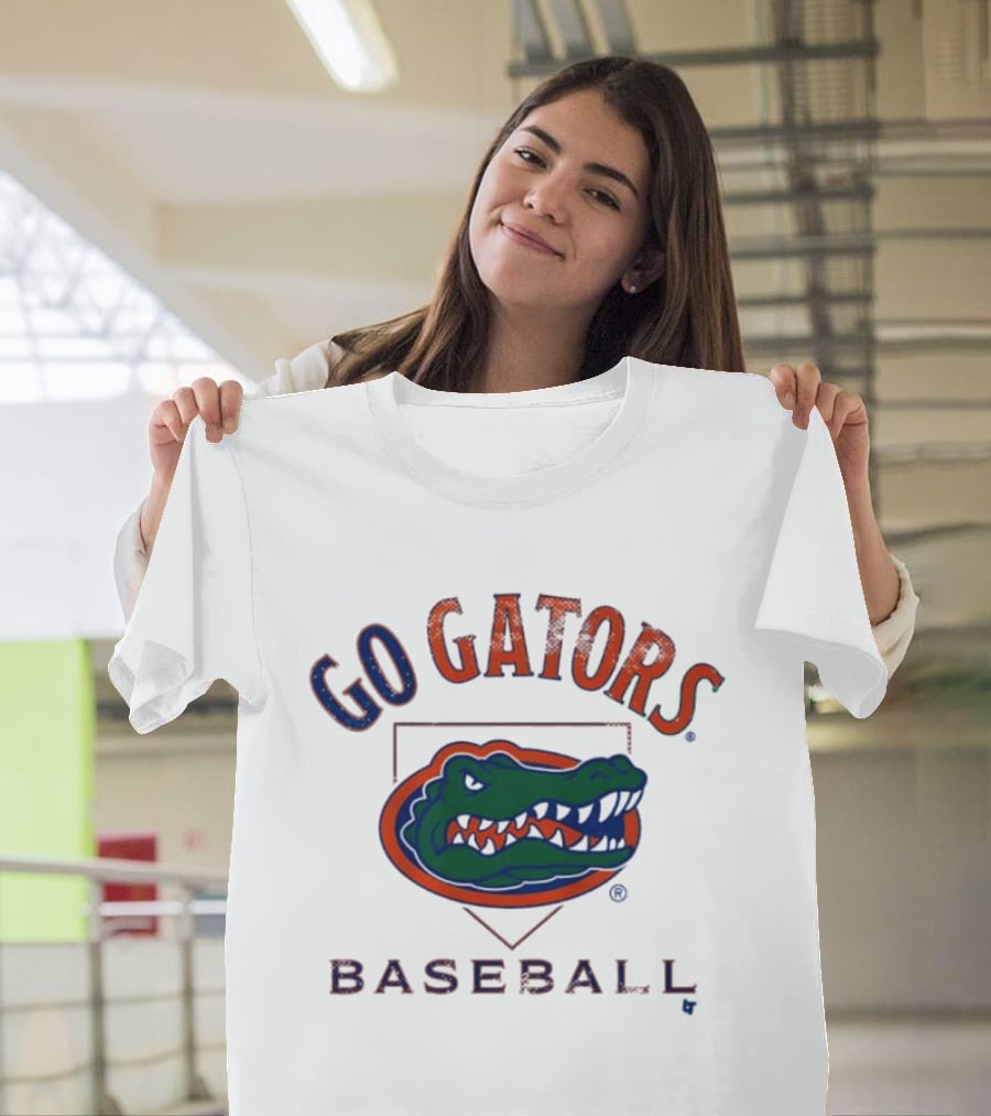 Go Gators Florida Baseball Team Home Plate T-Shirt