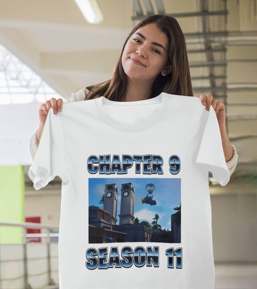 Chapter 9 Season 11 Tower Scene Floating Bus T-Shirt