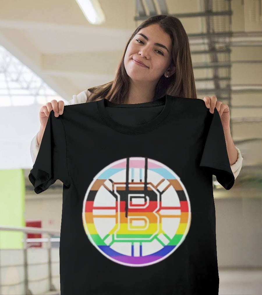 Boston Bruins Healthcare Appreciation NHL 2026 Night Pride Inclusive Bruins Circle T-Shirt