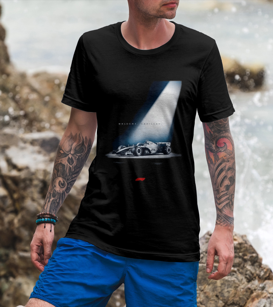 Welcome Cadillac F1 Team Formula 1 Racing Car Spotlight T-Shirt