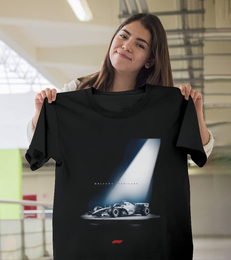Welcome Cadillac F1 Team Formula 1 Racing Car Spotlight T-Shirt