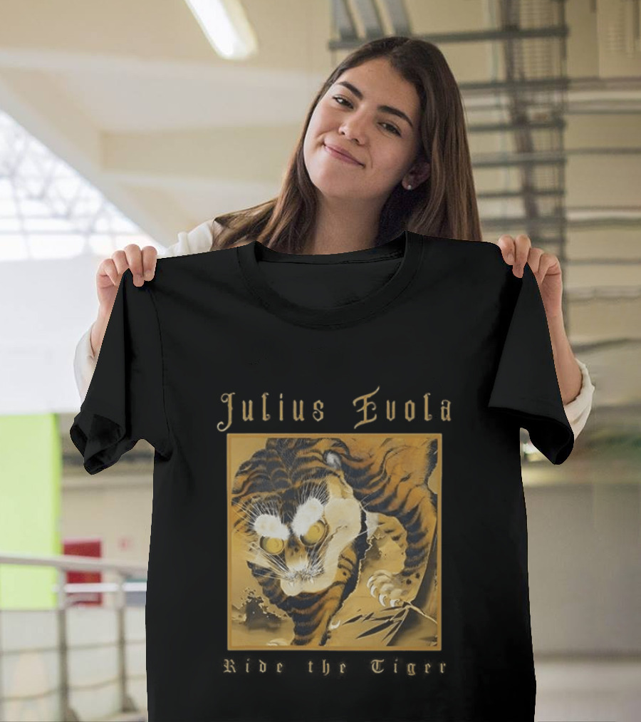 Julius Evola Ride The Tigers Fierce Golden Tiger T-Shirt