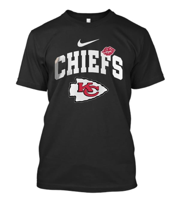 Nike Kansas City Chiefs KC Logo Makeup Lips T-Shirt