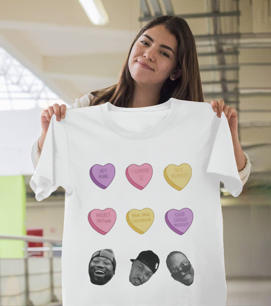 Hey Mane I Choose U 901 Memphis Project Patta Bawk Bawk Chickenhead Good Googly Moogly T-Shirt