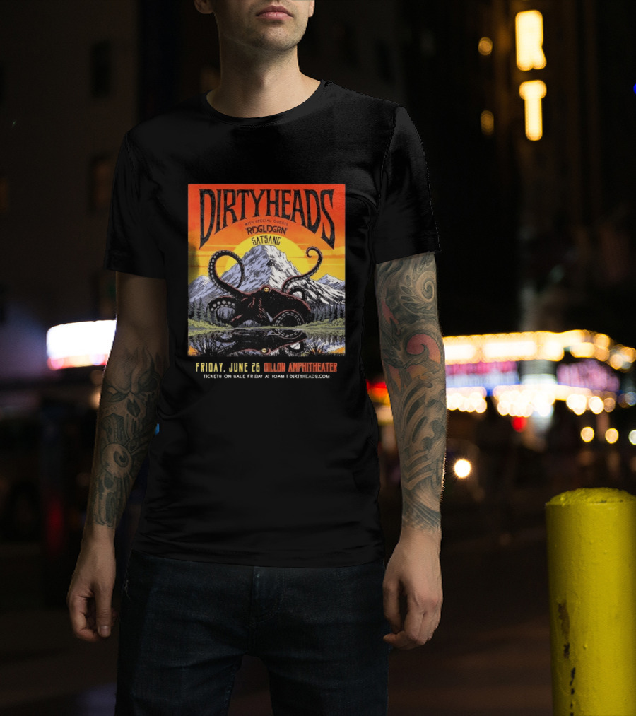 Dirty Heads Live June 26 2026 Dillon Amphitheater Colorado Featuring RDGLDGRN Satsang T-Shirt