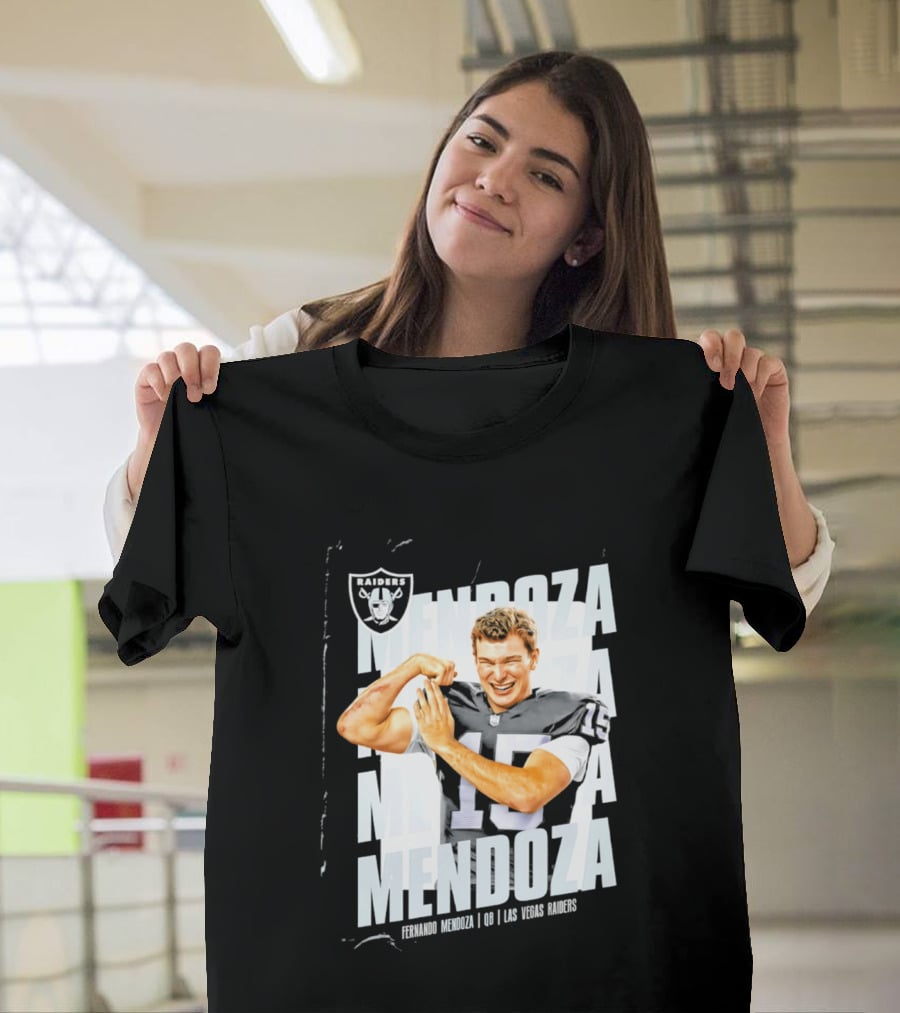 Las Vegas Raiders Fernando Mendoza Quarterback 15 Mendoza T-Shirt