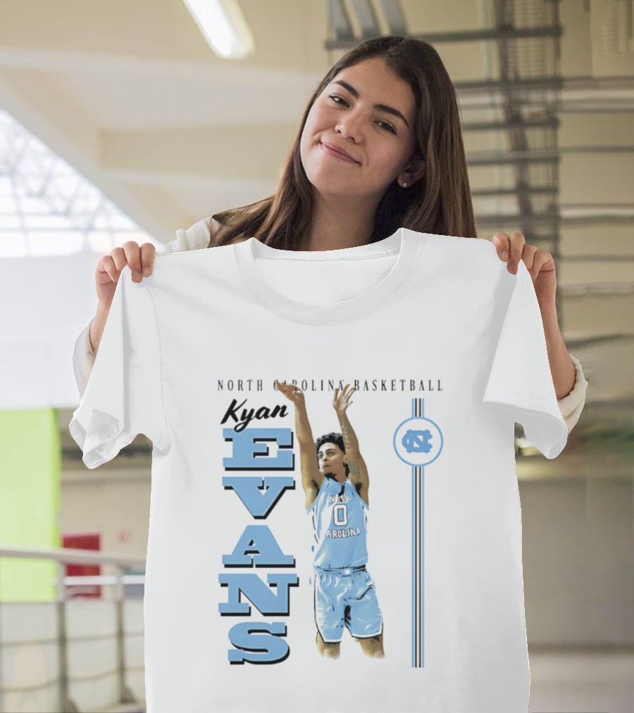 Kyan Evans North Carolina Basketball Tar Heels Team Spirit T-Shirt