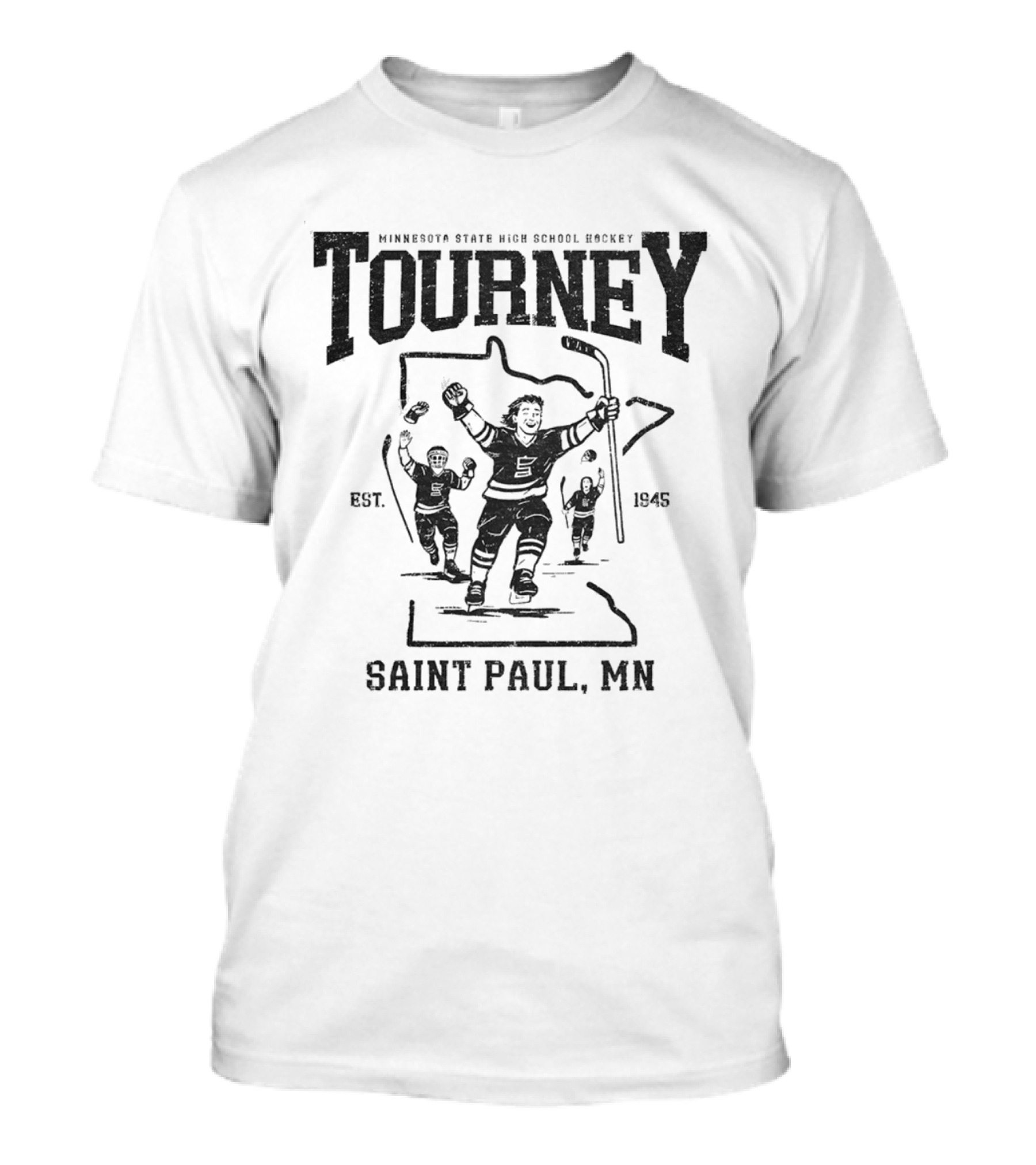 Minnesota State High School Hockey Tourney Saint Paul Est. 1945 T-Shirt