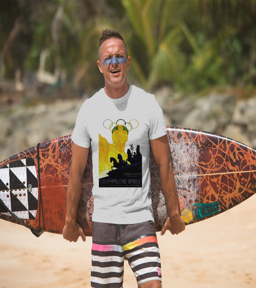 Berlin 1936 1 16 Aug Olympische Spiele Olympische Ringe Quadriga T-Shirt