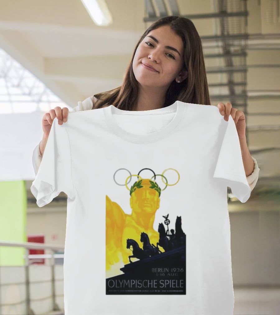 Berlin 1936 1 16 Aug Olympische Spiele Olympische Ringe Quadriga T-Shirt