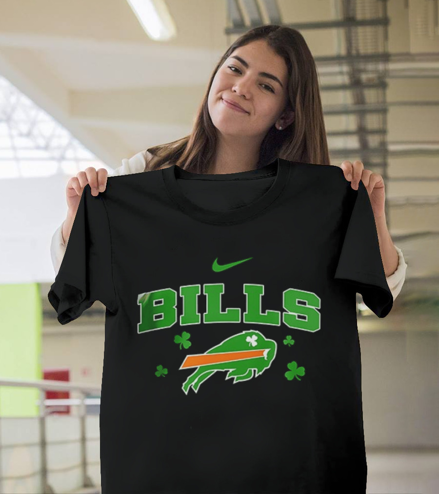 Buffalo Bills Irish Clover Green Nike St. Patrick's Day Edition T-Shirt