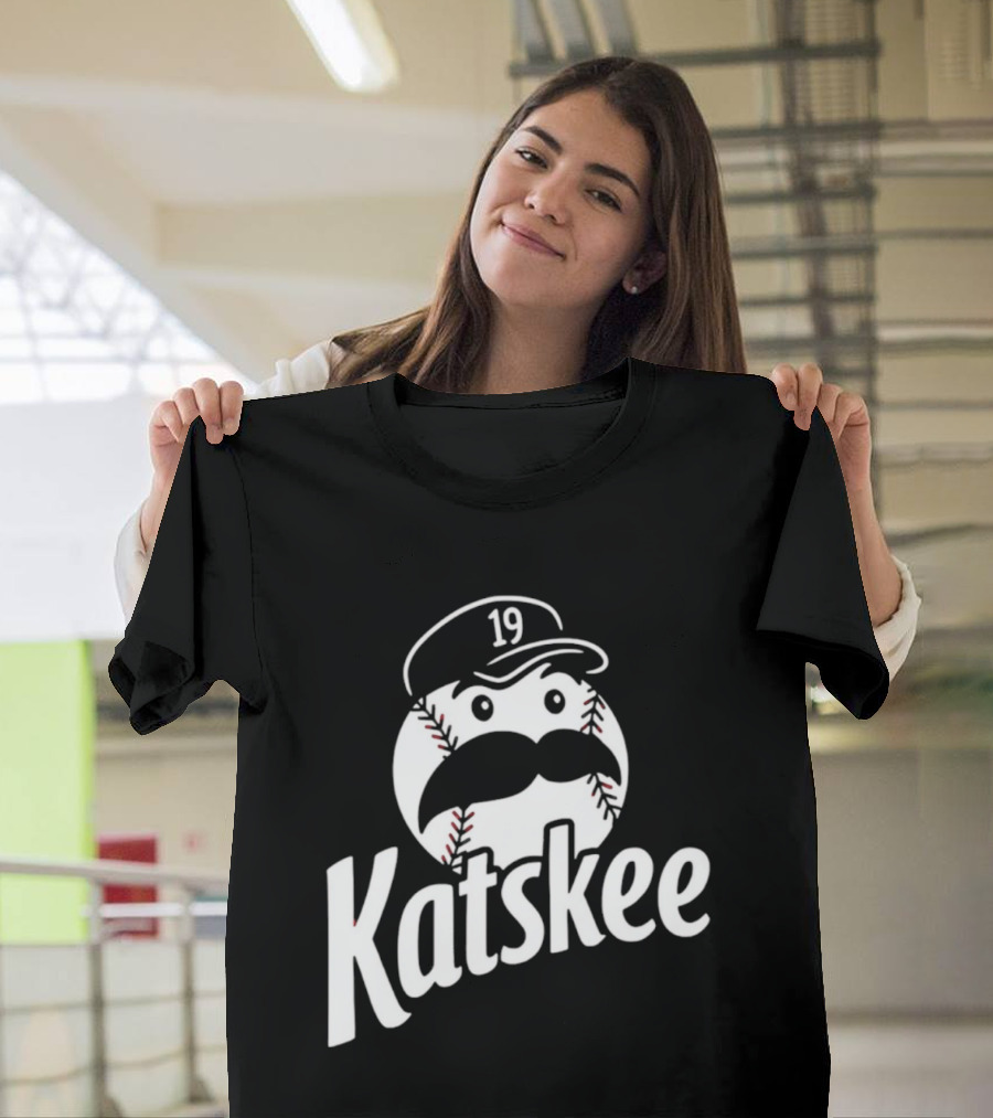 Katskee 19 Baseball Mustache Character With Nebraska T-Shirt