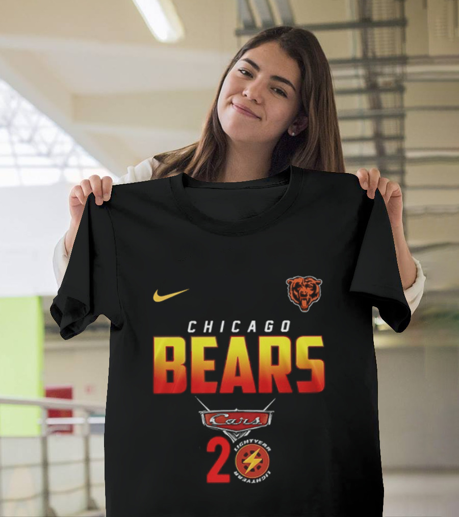 Chicago Bears Cars 20th Anniversary Nike Collaboration With Lightning T-Shirt