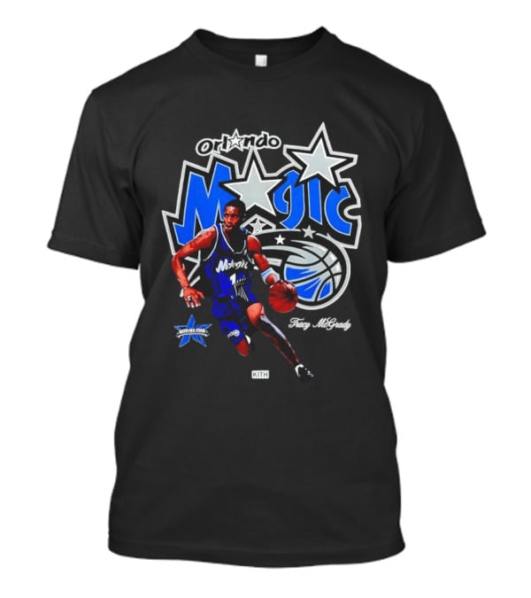 Tracy McGrady Orlando Magic NBA All Star KITH Basketball Player Iconic Blue Jersey T-Shirt