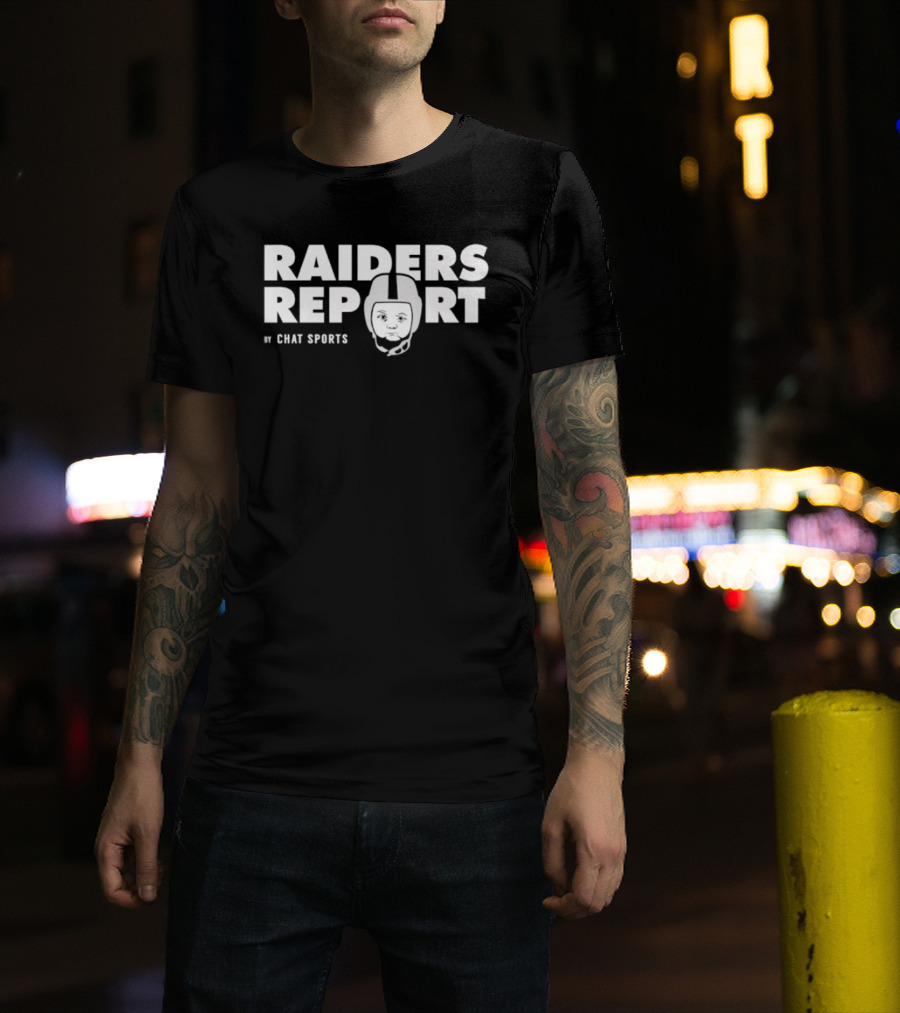 Raiders Report By Chat Sports Football Helmet Edition T-Shirt