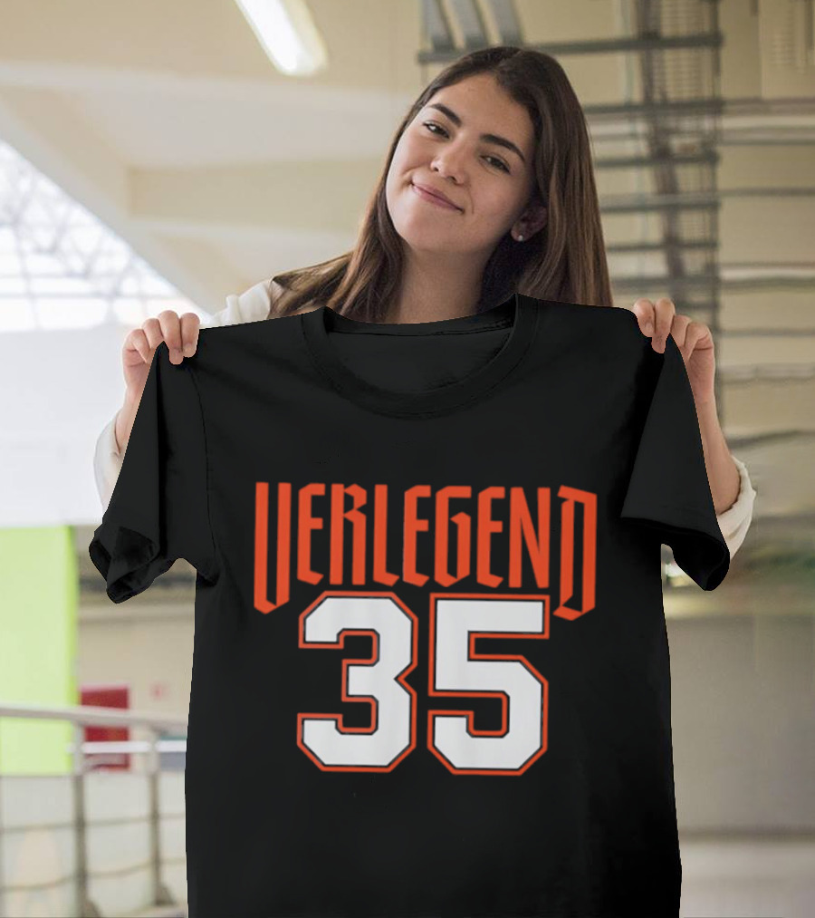 Verlegend 35 Detroit Tigers Justin Verlander Pitcher T-Shirt