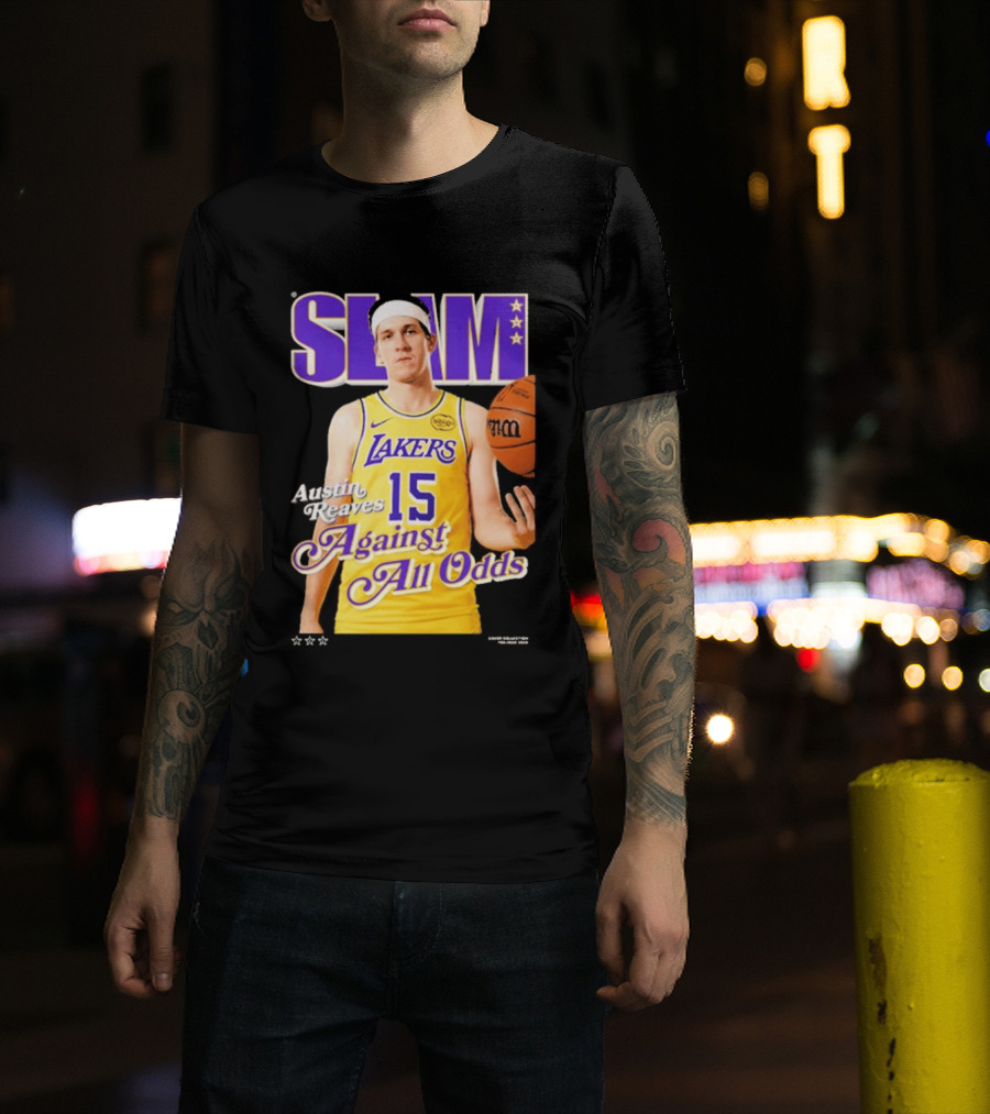 SLAM Cover Austin Reaves Against All Odds Los Angeles Lakers NBA T-Shirt