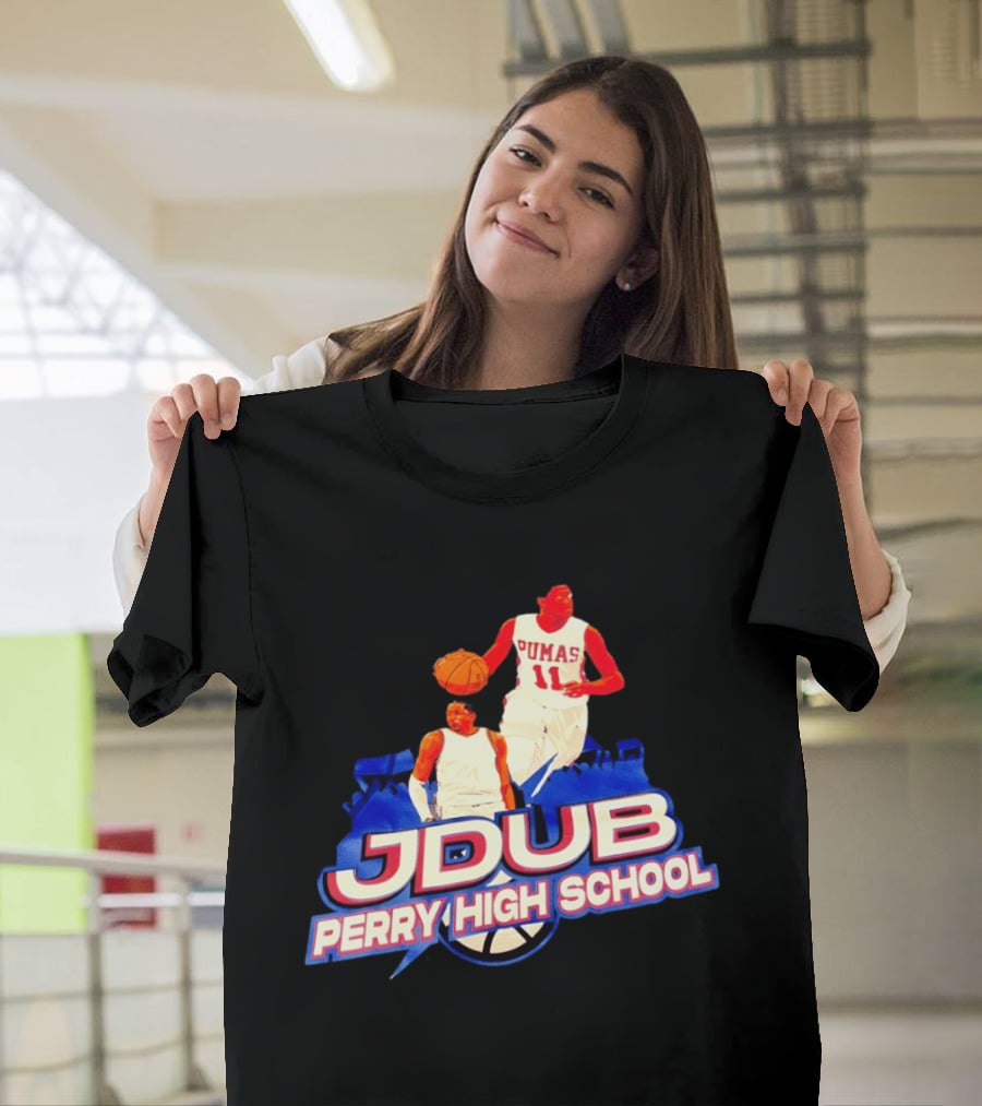 Jdub Perry High School Pumas Basketball T-Shirt