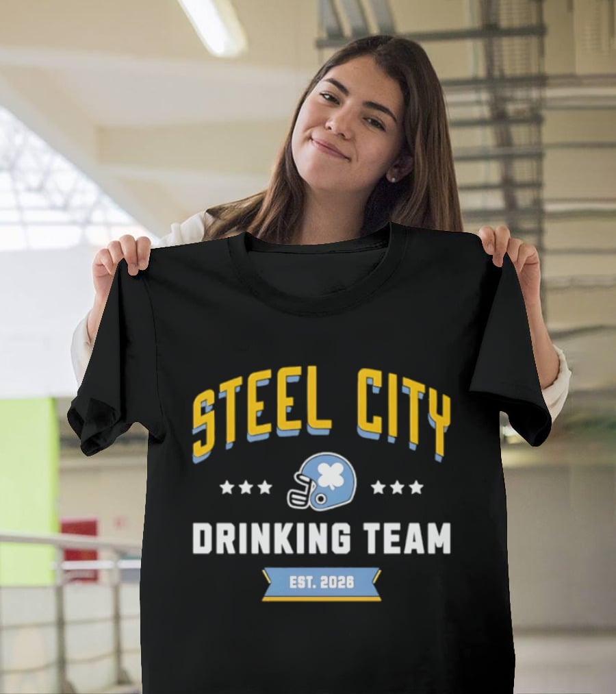 Steel City Drinking Team St. Patrick's Day 2026 Pittsburgh Steelers T-Shirt