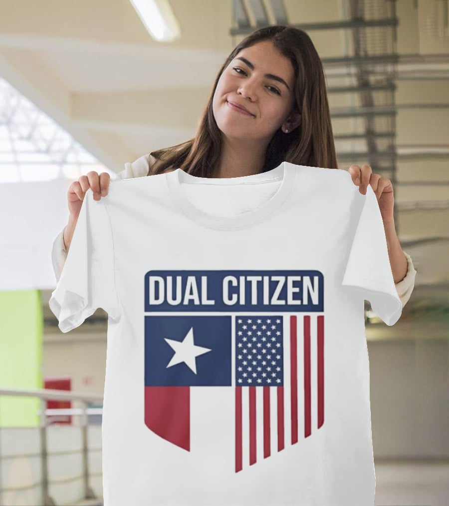 Texas Dual Citizen State Flag Star And Stripes T-Shirt