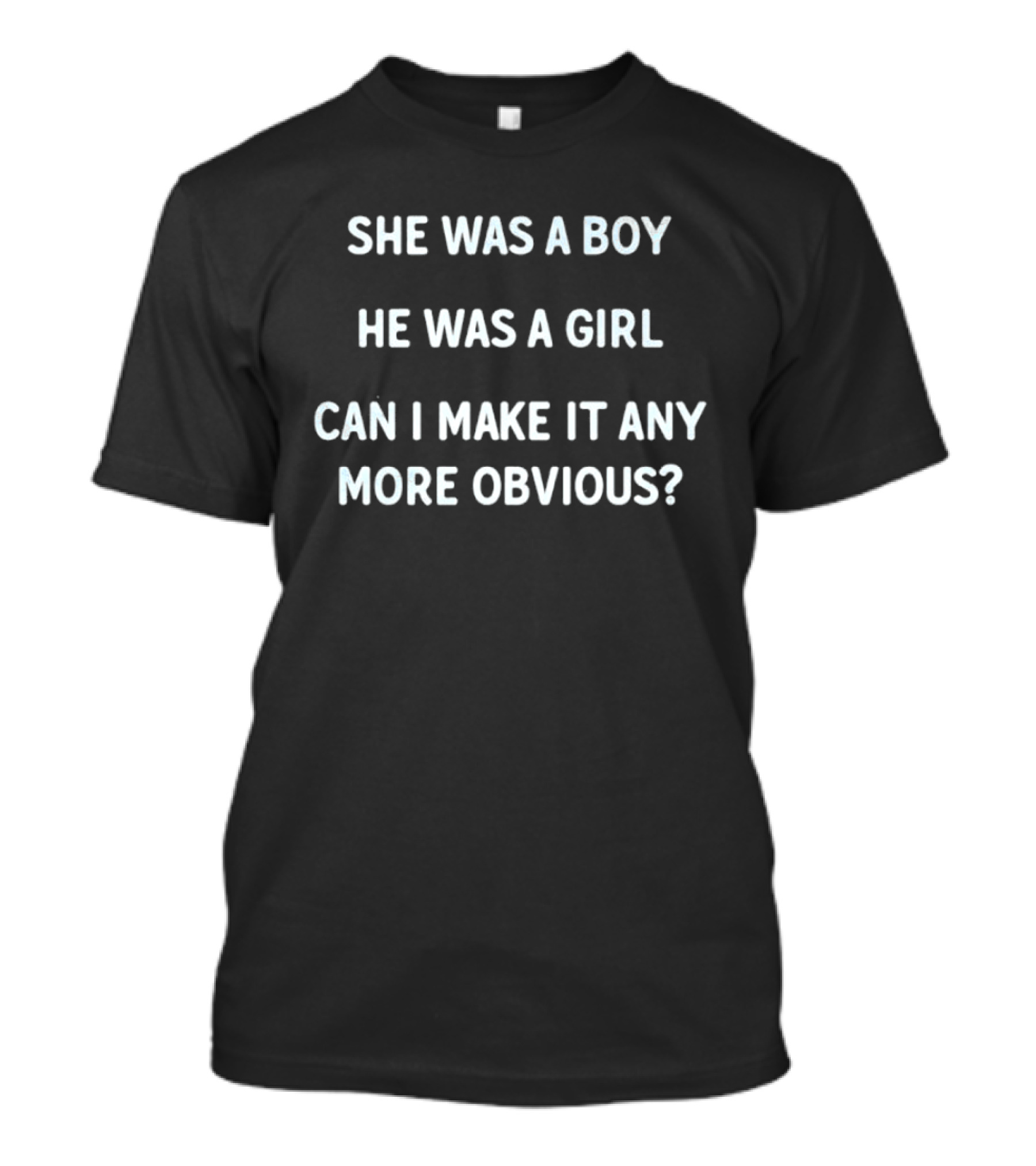 She Was A Boy He Was A Girl Can I Make It Any More Obvious Lyrics Reference T-Shirt