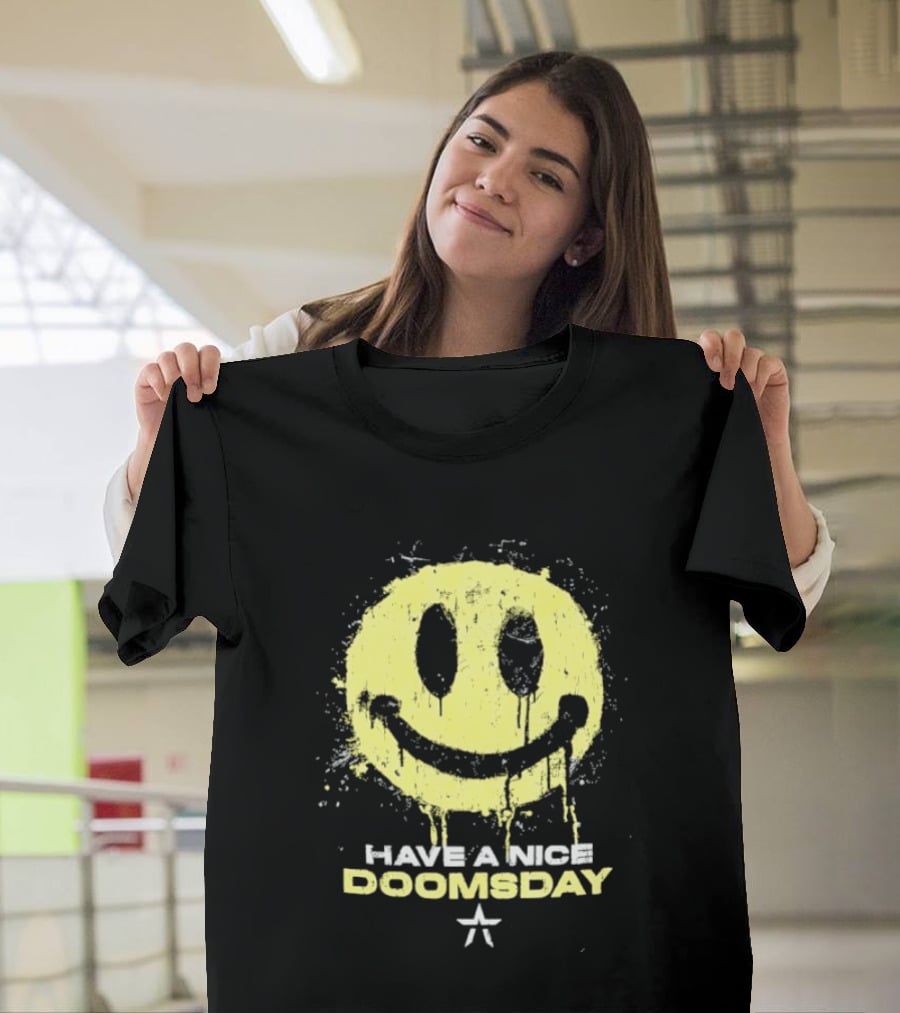 Starset Have A Nice Doomsday Smiley Face Distressed Splatter T-Shirt