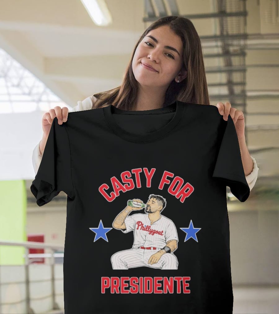 Nick Castellanos Phillygoat Casty For Presidente Philadelphia Phillies Fans T-Shirt