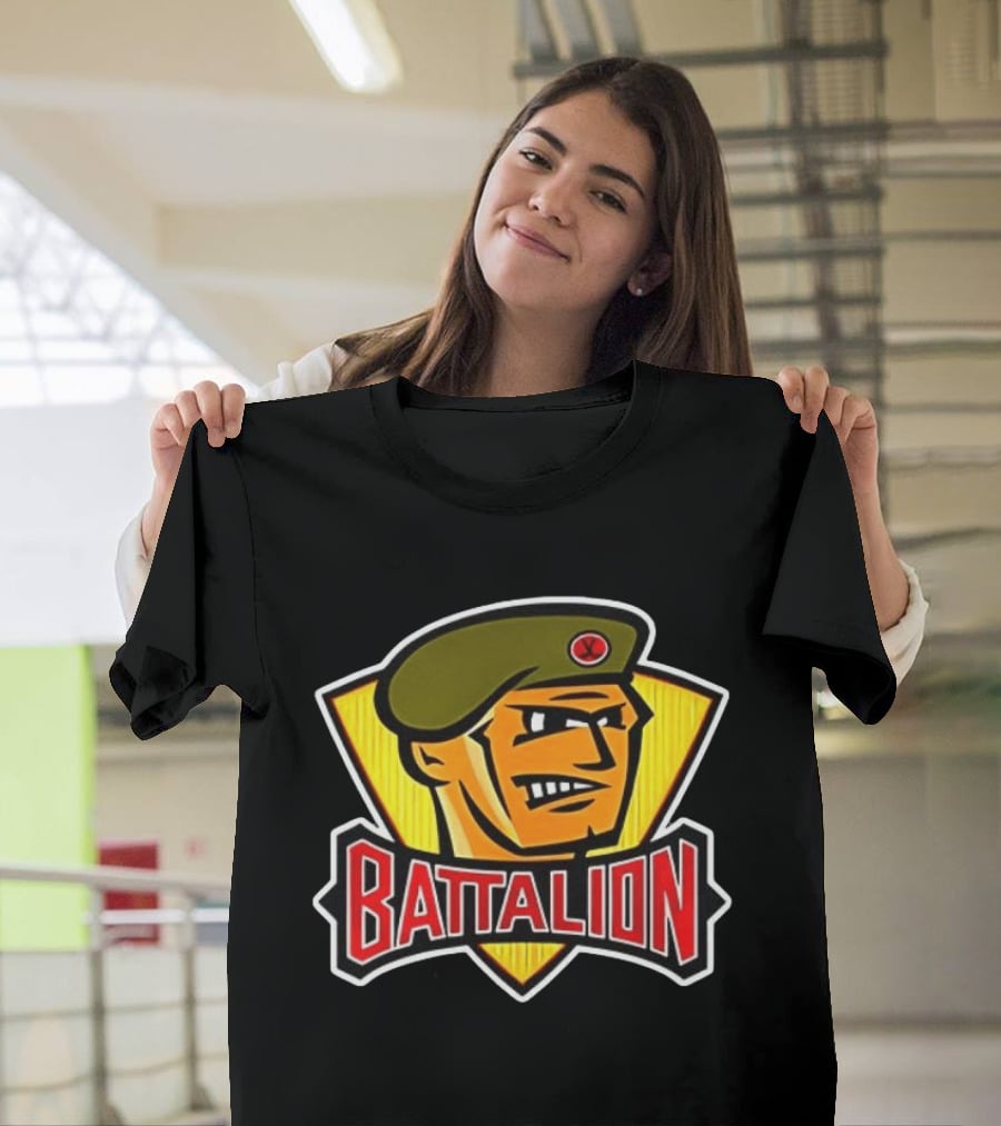North Bay Battalion Hockey Military Emblem Inclusion Night T-Shirt