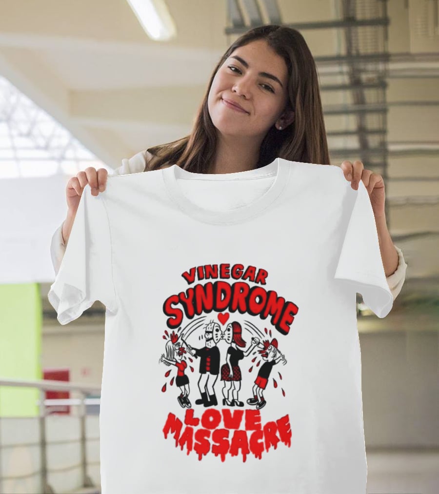 Vinegar Syndrome Love Massacre Retro Horror Comic T-Shirt