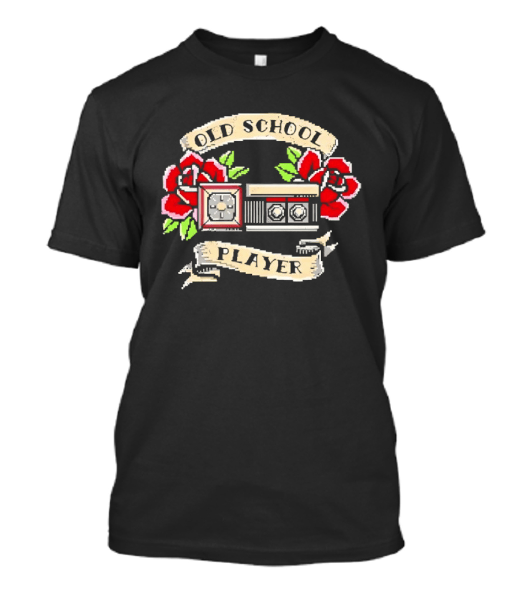 Old School Player Cassette Roses T-Shirt